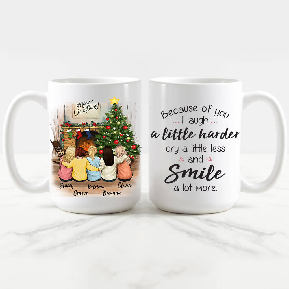 Personalized best friend Christmas Mug - 15oz