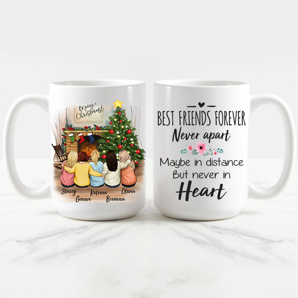 Personalized best friend Christmas Mug - 15oz