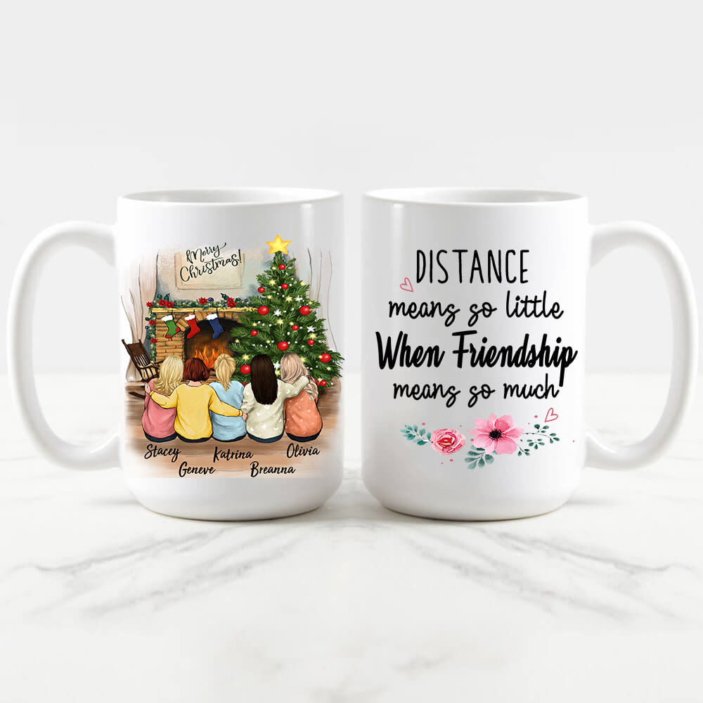 Personalized best friend Christmas Mug - 15oz