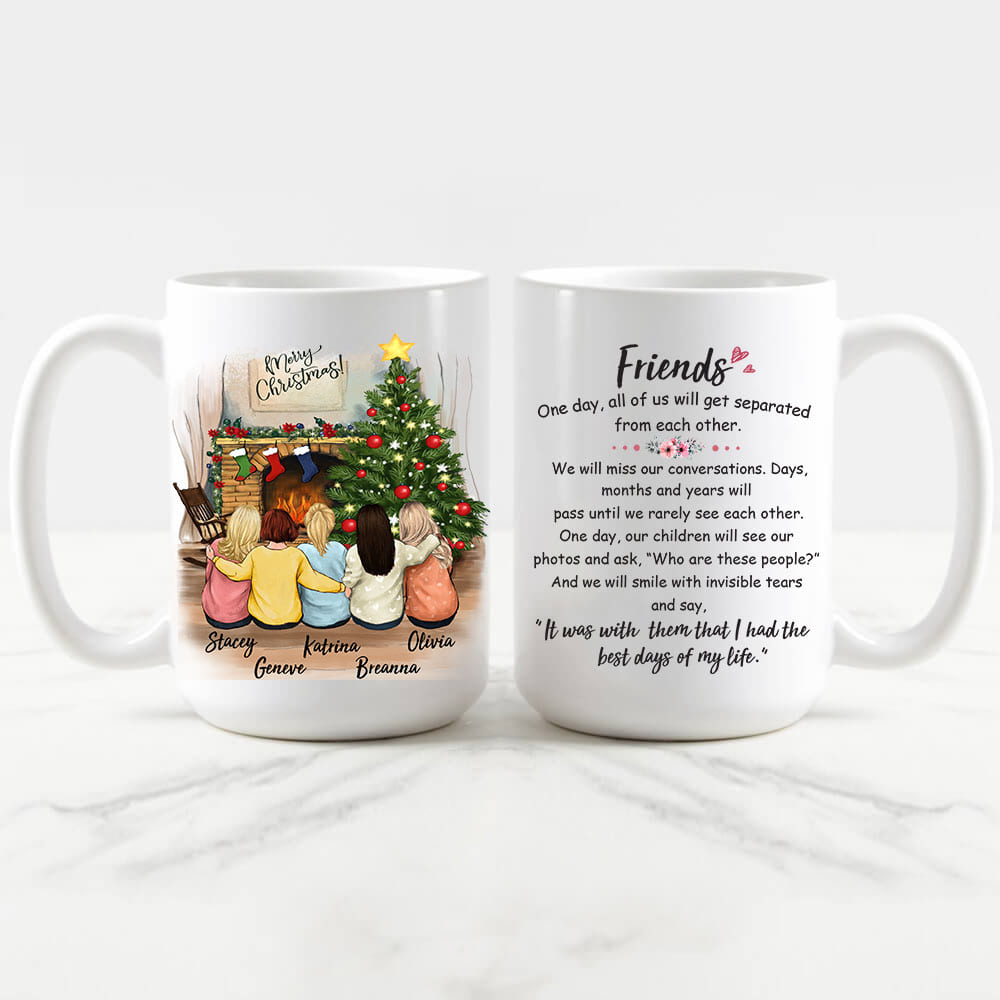 Personalized best friend Christmas Mug - 15oz