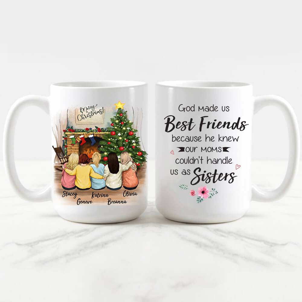 Personalized best friend Christmas Mug - 15oz