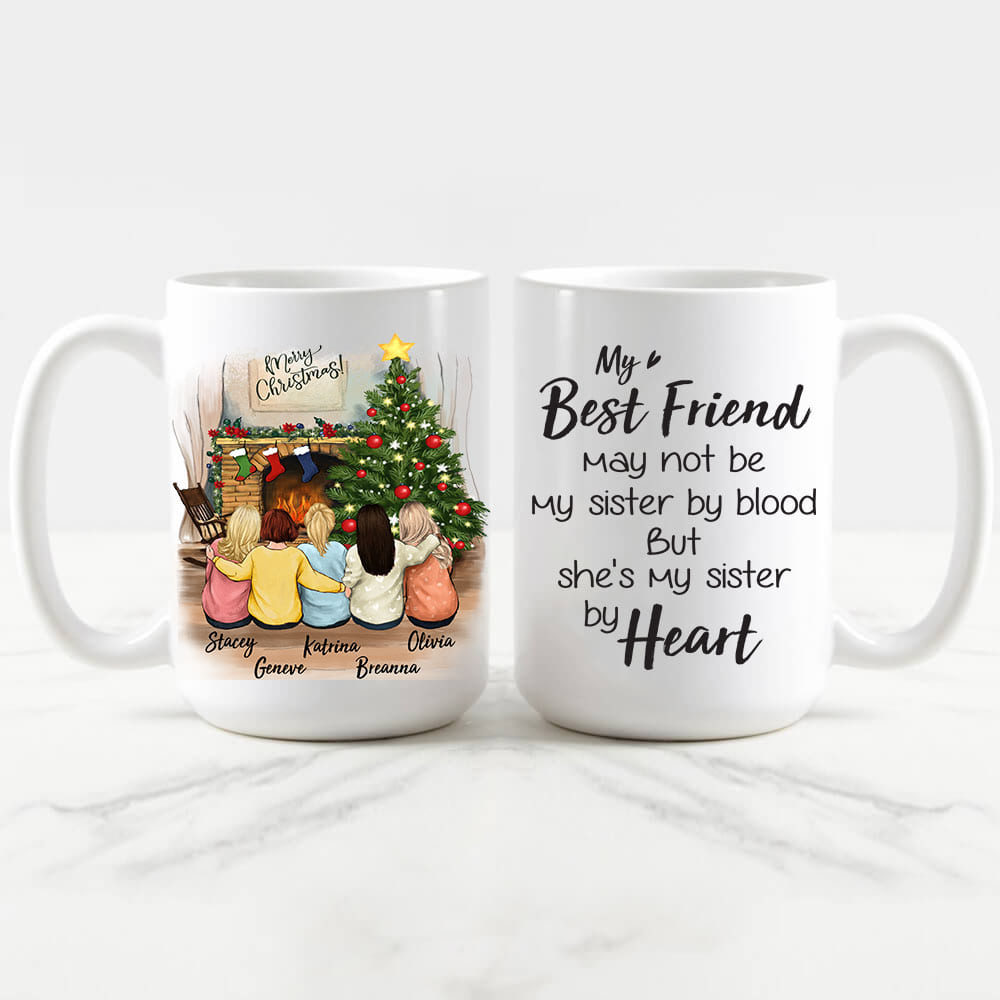 Personalized best friend Christmas Mug - 15oz