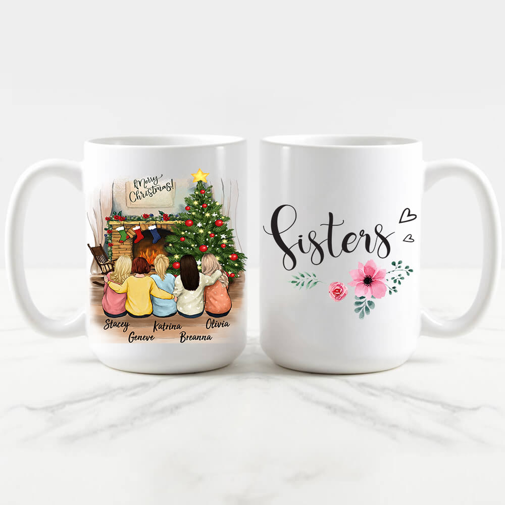 Personalized best friend Christmas Mug - 15oz