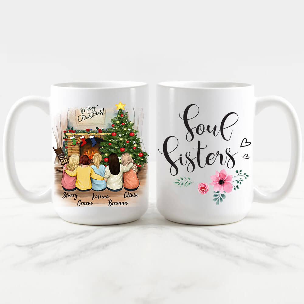 Personalized best friend Christmas Mug - 15oz