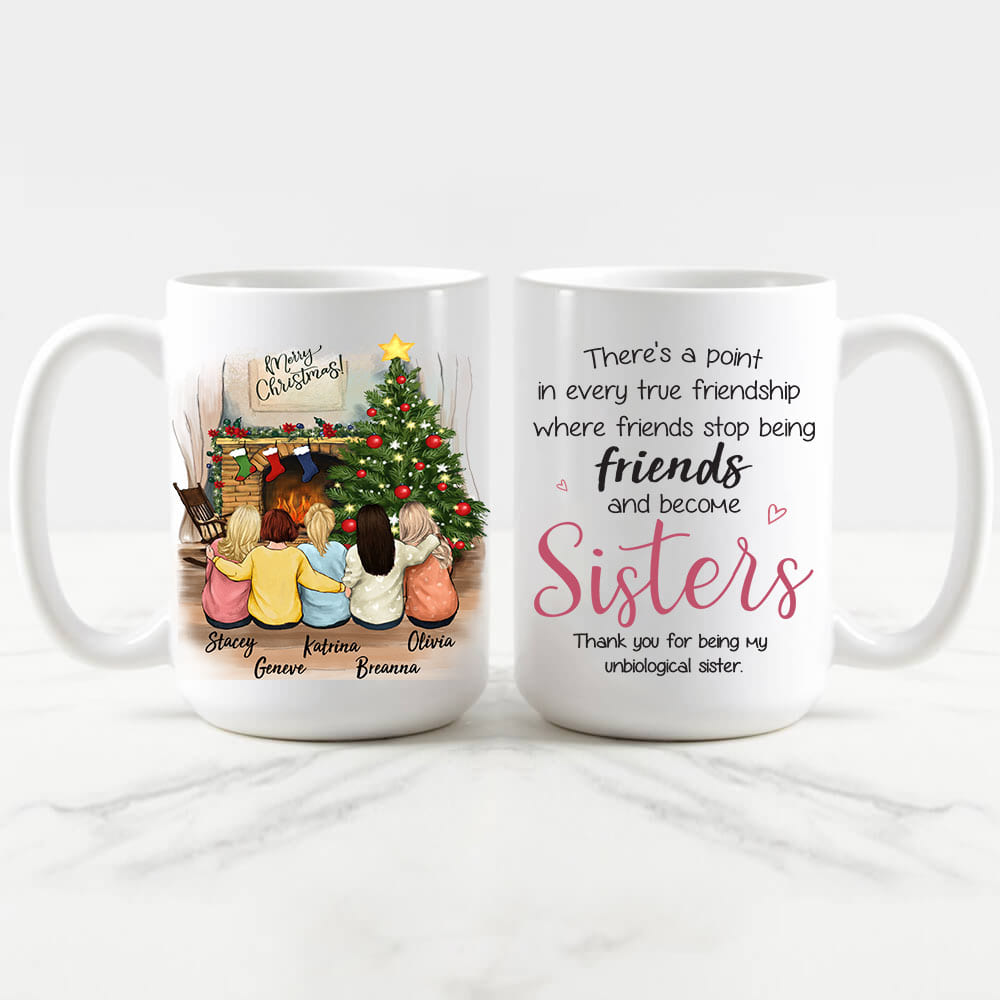Personalized best friend Christmas Mug - 15oz