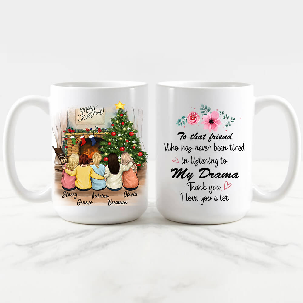 Personalized best friend Christmas Mug - 15oz