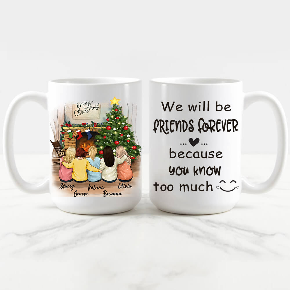 Personalized best friend Christmas Mug - 15oz