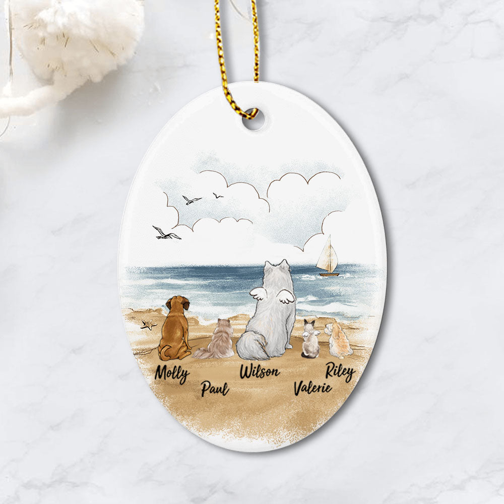 Pet Ornament - Personalized Dog Cat Ornament - oval