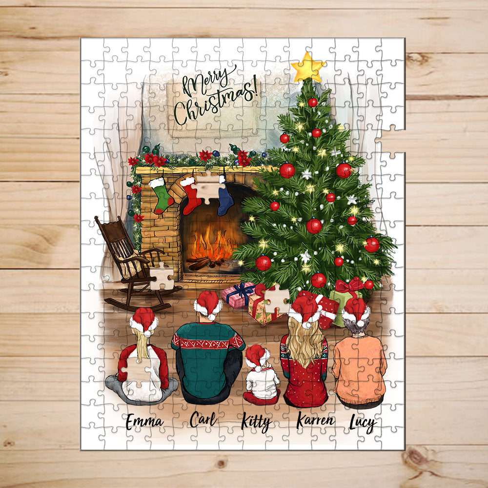 Personalized puzzle Christmas gifts for the whole family - UP TO 5 PEOPLE
