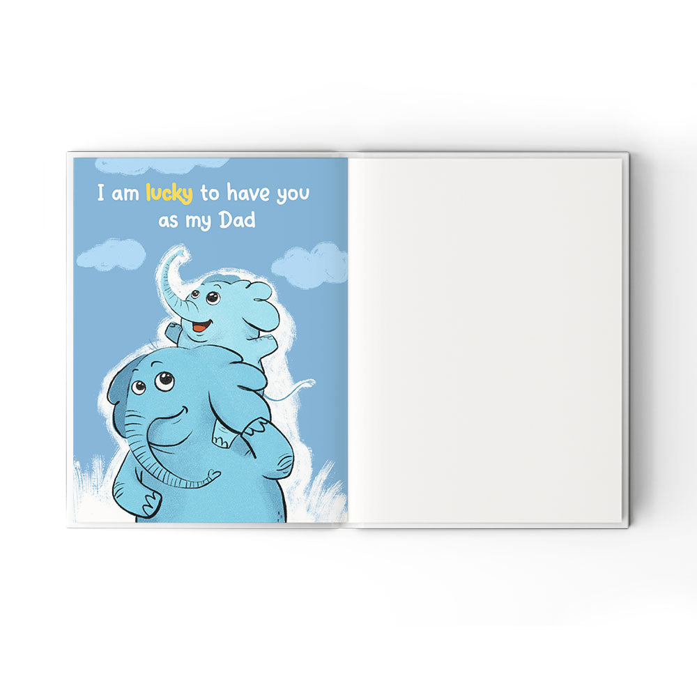 A Little Book About My Awesome Dad - Fill In The Blank Hardcover Book With Prompts For Kids to Fill with their Own Words, Drawings and Pictures - Elephant