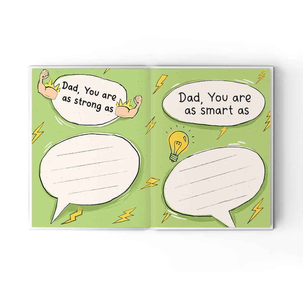 A Little Book About My Awesome Dad - Fill In The Blank Hardcover Book With Prompts For Kids to Fill with their Own Words, Drawings and Pictures - Saurus