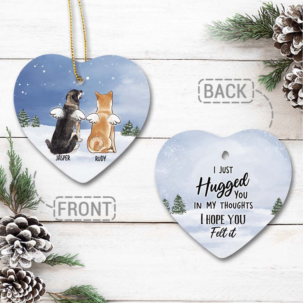 I Know You Cannot See Me - Dog Cat Memorial Ornaments - Custom Dog Cat Ornaments With Names - Memorial Gifts - Ceramic Ornament