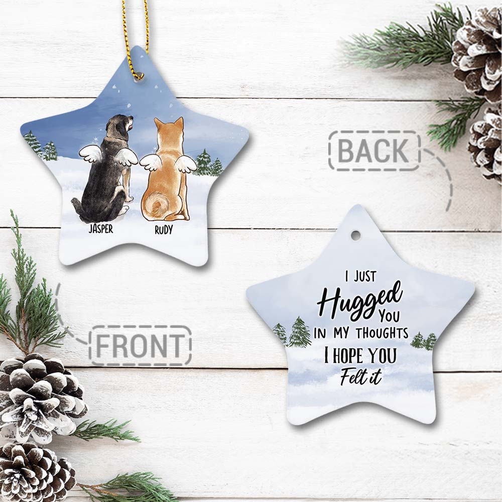 I Know You Cannot See Me - Dog Cat Memorial Ornaments - Custom Dog Cat Ornaments With Names - Memorial Gifts - Ceramic Ornament