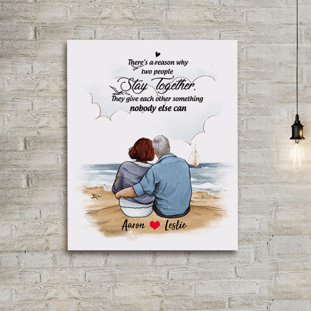 Personalized Couple Canvas Print  message
