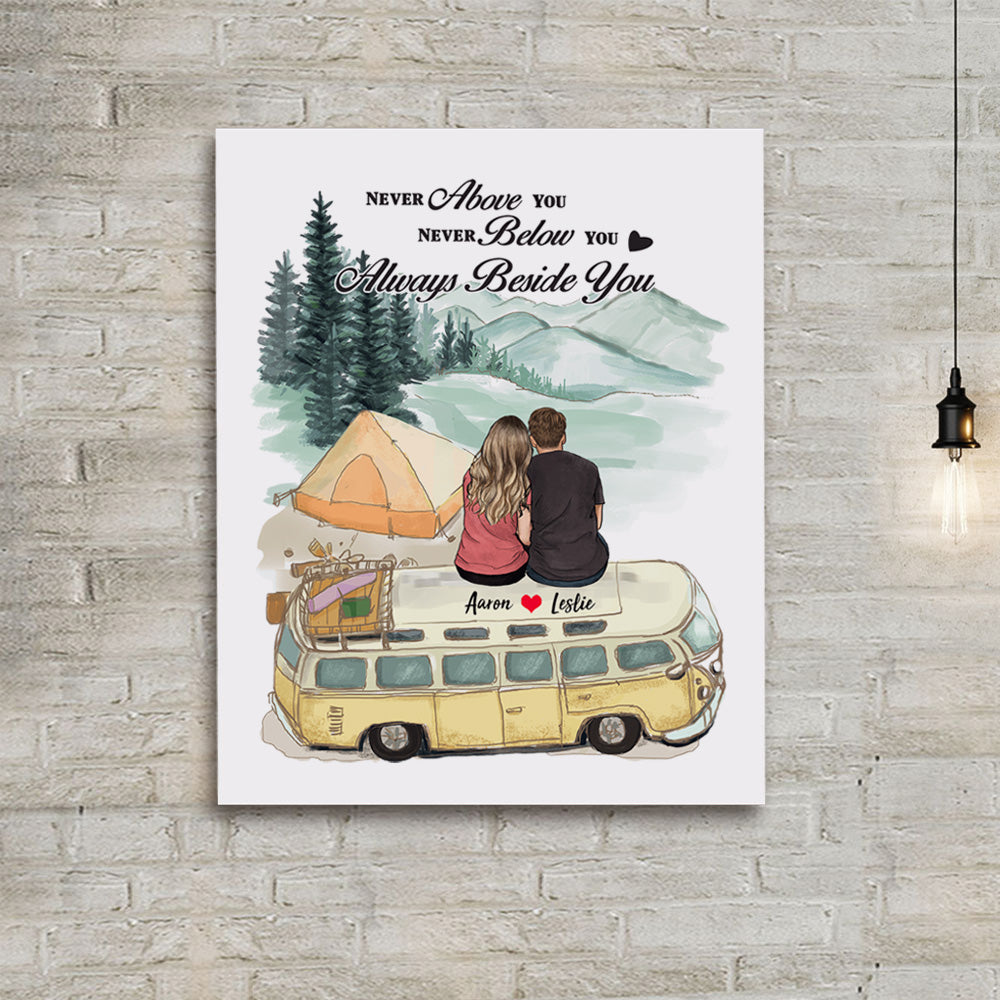 Personalized Couple Canvas Print - love quote