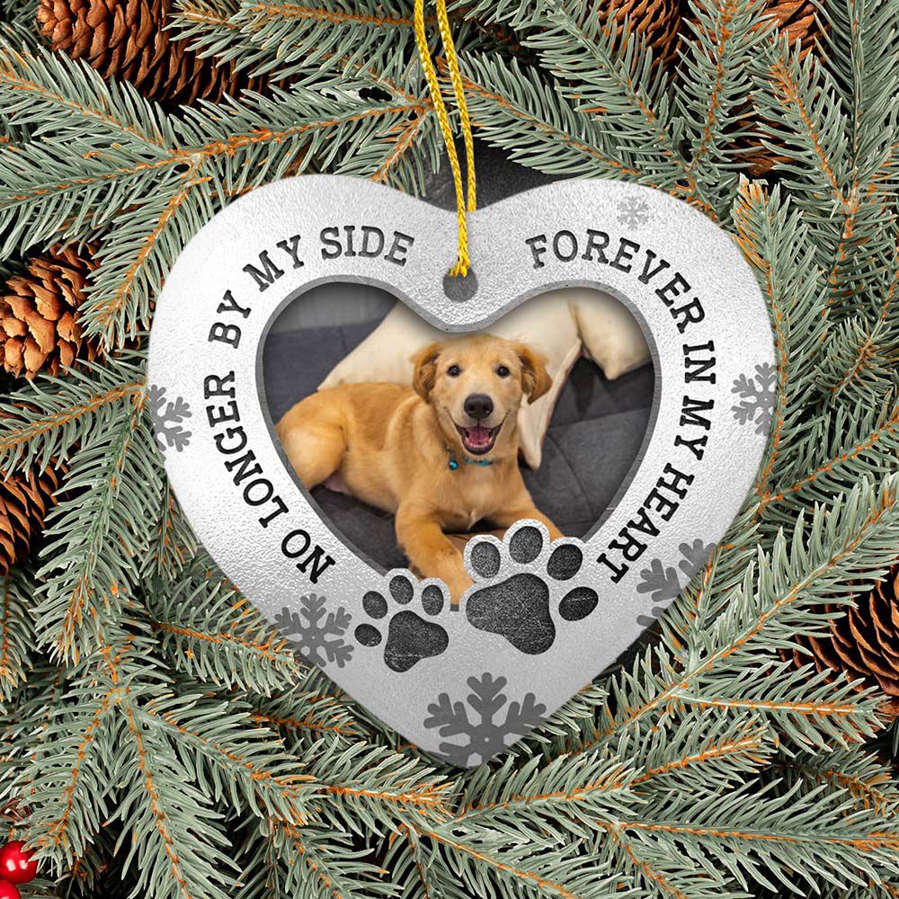 Personalized Dog Cat Memorial Ceramic Ornament gifts - No longer by my side