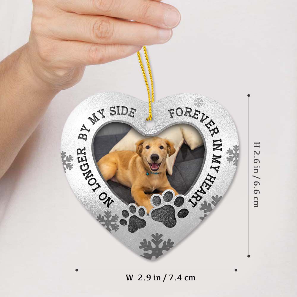 Personalized Dog Cat Memorial Ceramic Ornament gifts - No longer by my side