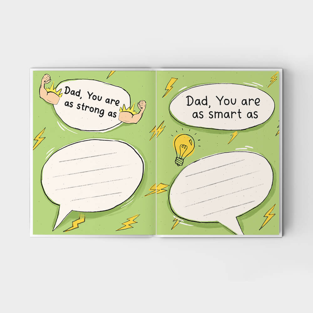 A Little Book About My Awesome Dad - Fill In The Blank Hardcover Book With Prompts For Kids to Fill with their Own Words, Drawings and Pictures - Bear