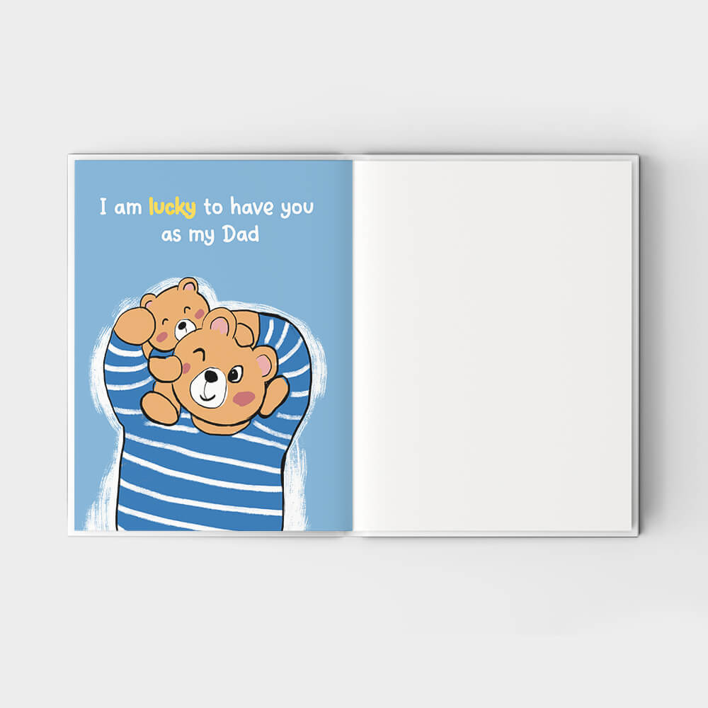 A Little Book About My Awesome Dad - Fill In The Blank Hardcover Book With Prompts For Kids to Fill with their Own Words, Drawings and Pictures - Bear
