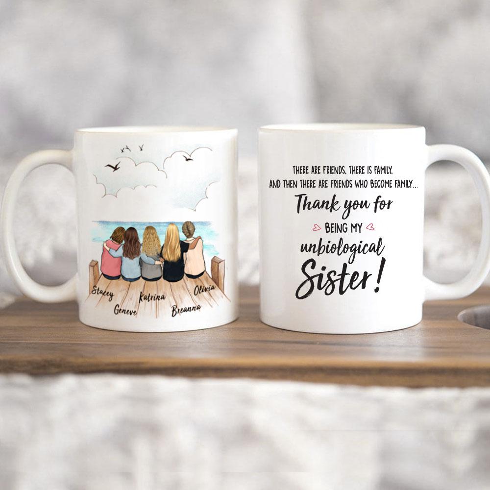 best friend sitting on wooden dock 11oz or 15oz mug gift for best friends or sisters