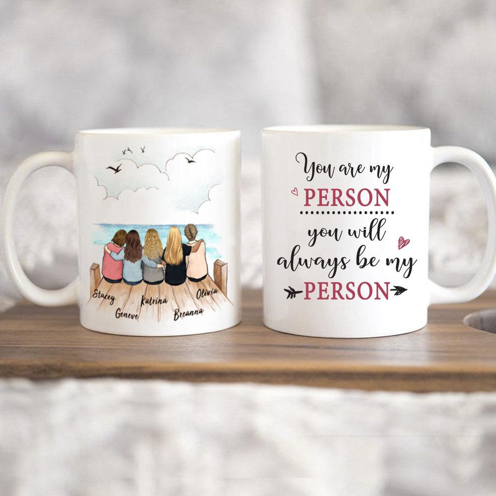 best friend sitting on wooden dock 11oz or 15oz mug gift for best friends or sisters