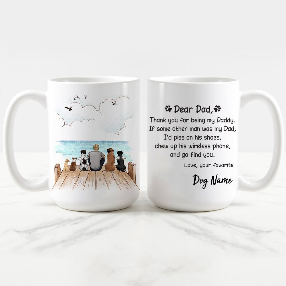 Personalized Dog & Cat Owner Mug - Wooden Dock
