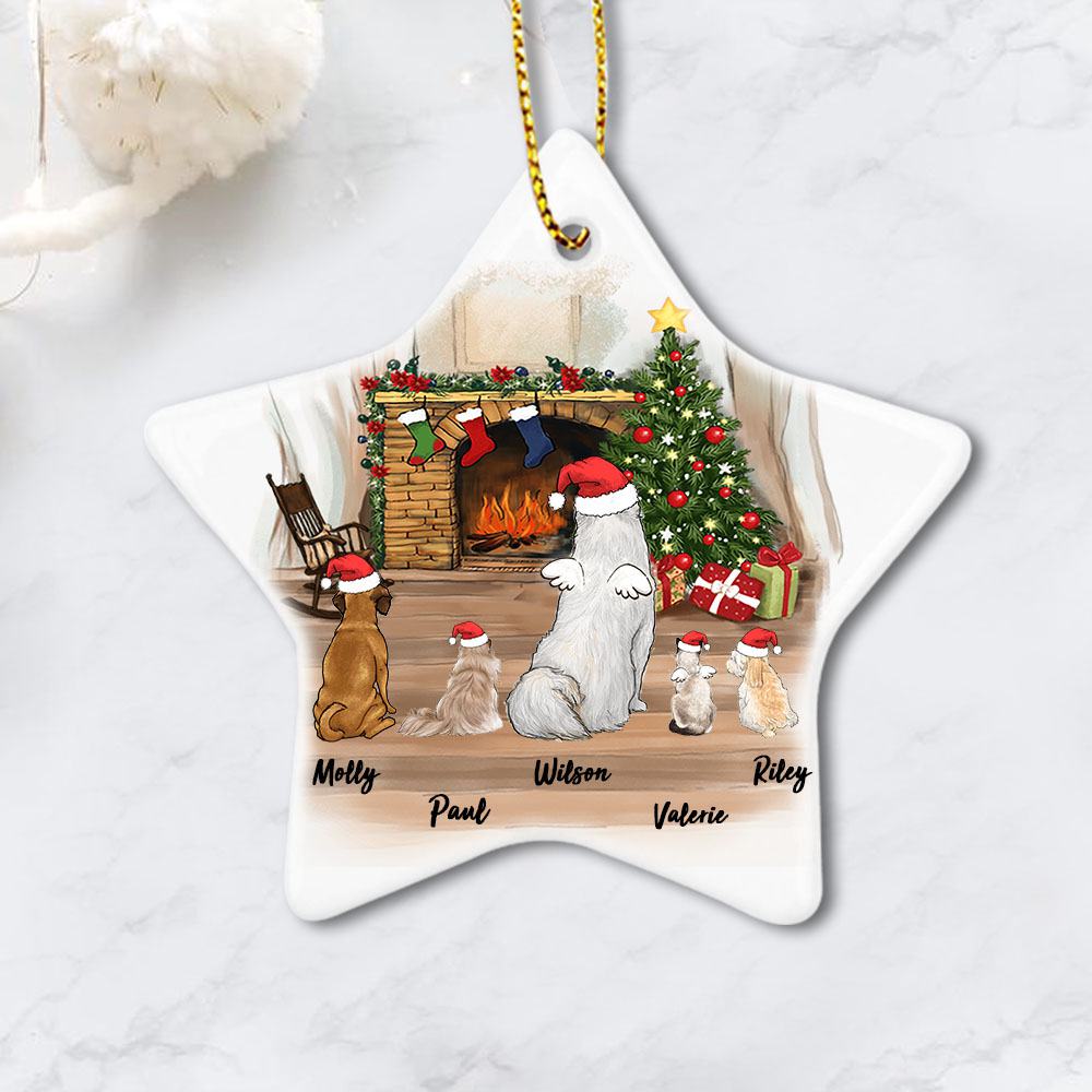 dog cat christmas star ornament gift for dog and cat lovers