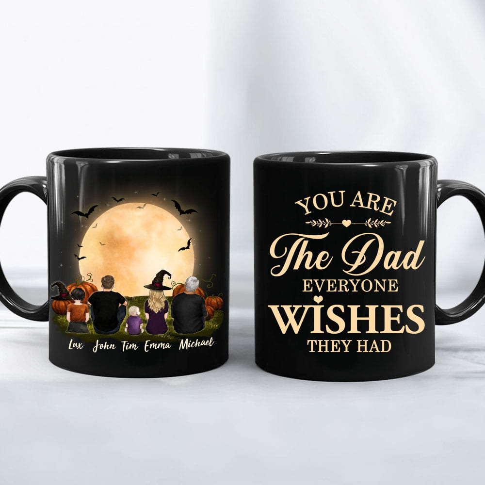 Personalized gifts for the whole family Halloween Coffee Mug - UP TO 5 PEOPLE - CUSTOM MESSAGE - 2426