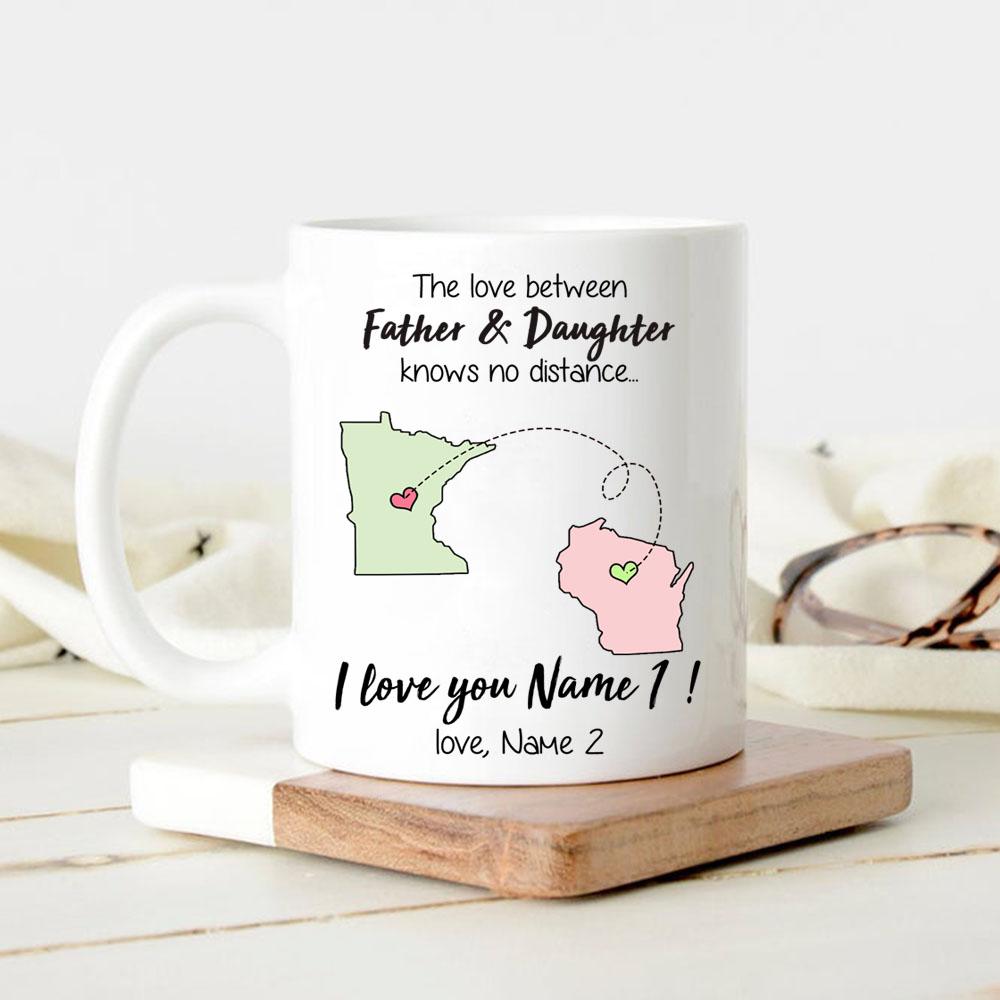Personalized Long Distance Relationship Gift Coffee Mug