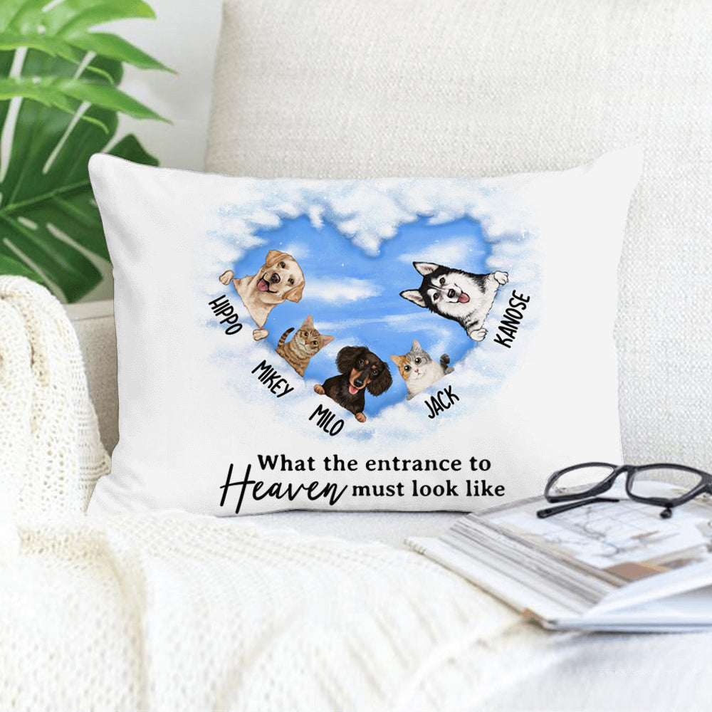 Personalized dog, cat memorial pillow gifts - What the entrance to heaven must look like