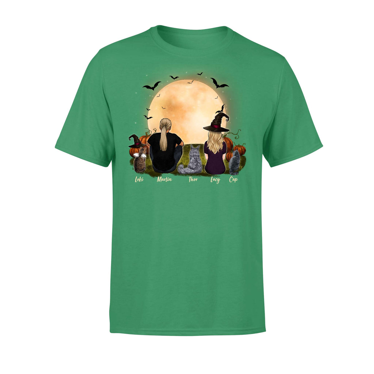 cat and cat owner kelly halloween t shirt gift for cat lovers