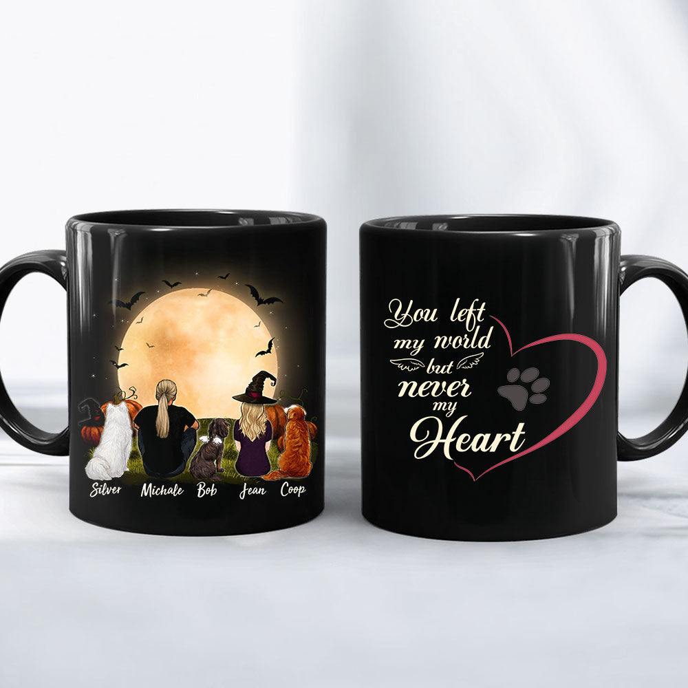 Personalized custom dog & couple coffee mug Halloween - CUSTOM MESSAGE - 2398