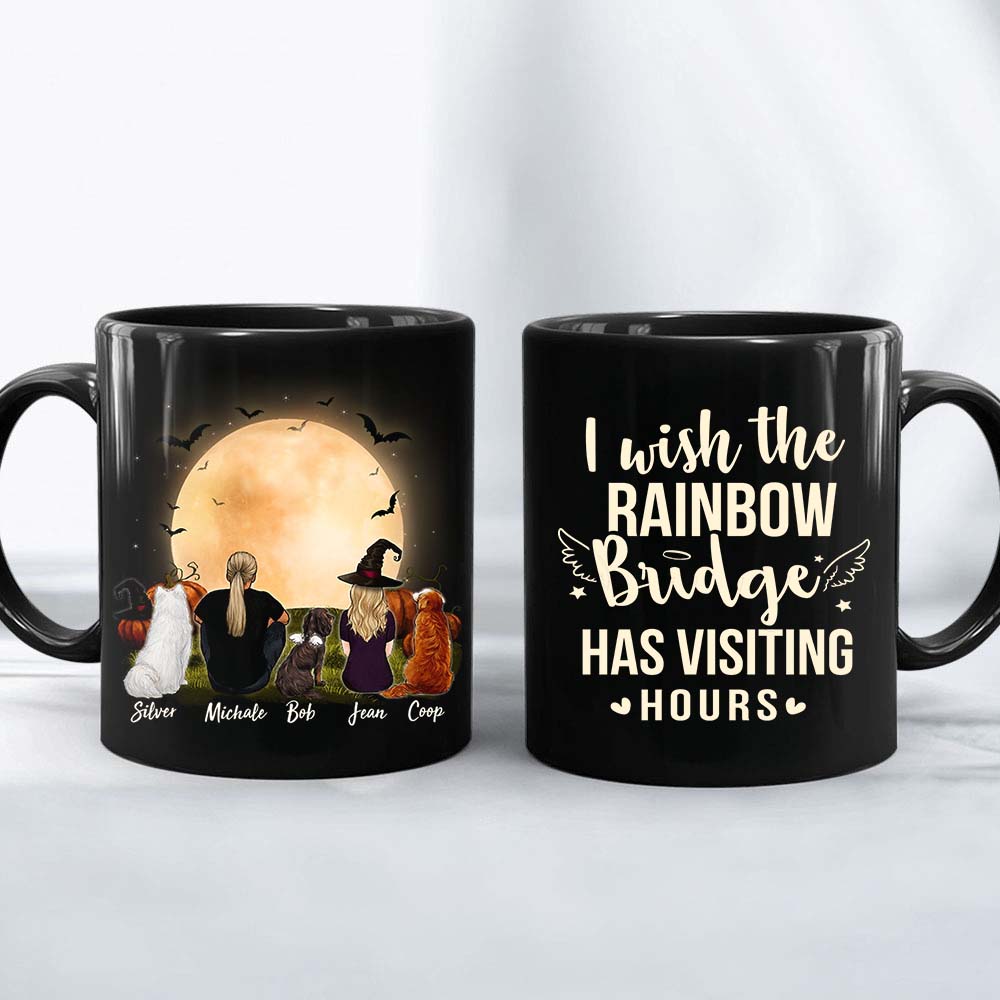 Personalized custom dog & couple coffee mug Halloween - CUSTOM MESSAGE - 2398