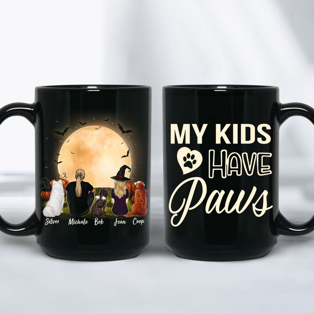 Personalized custom dog & couple coffee mug Halloween - CUSTOM MESSAGE - 2398