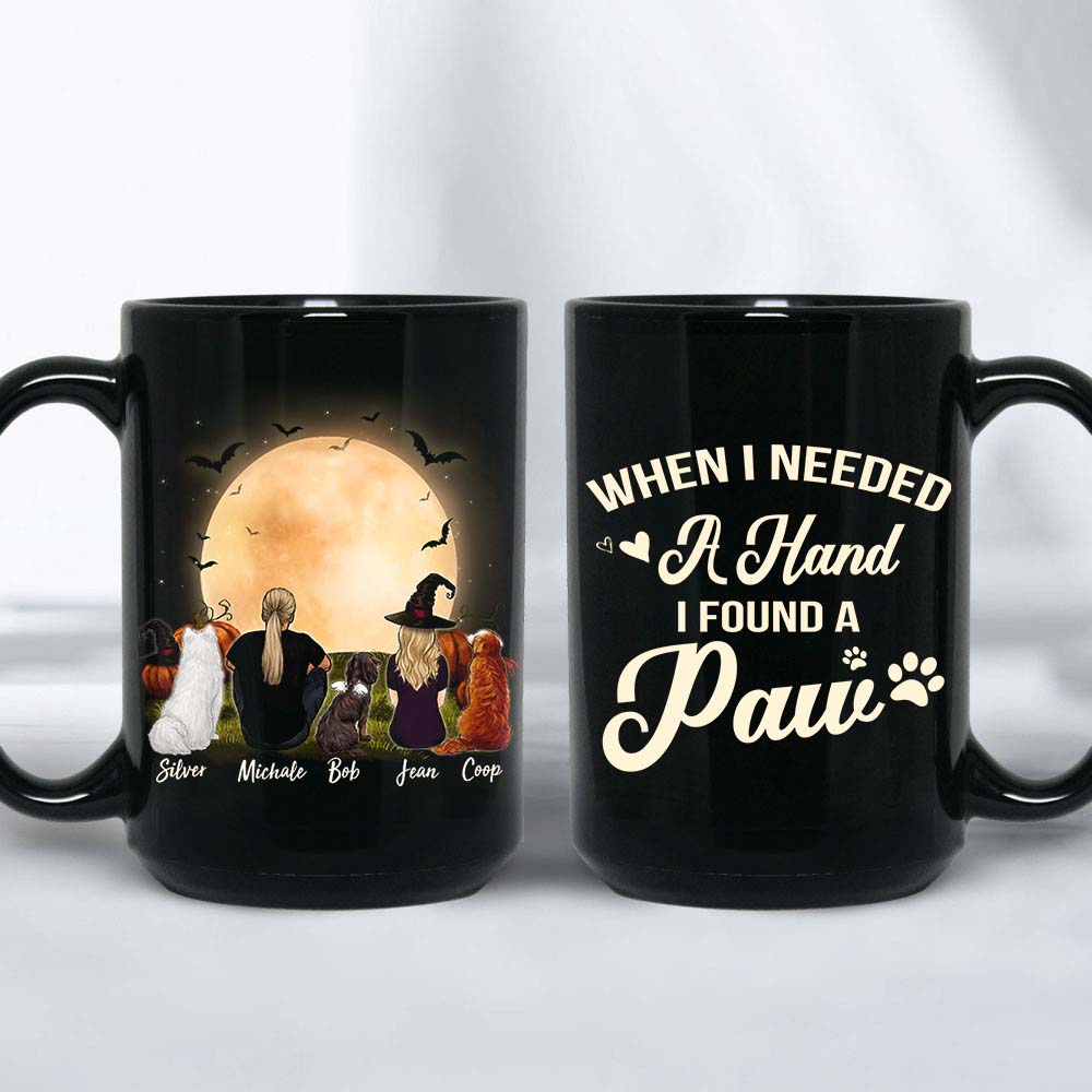 Personalized custom dog & couple coffee mug Halloween - CUSTOM MESSAGE - 2398