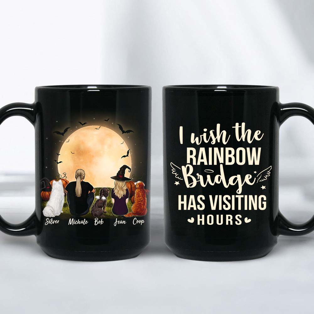 Personalized custom dog & couple coffee mug Halloween - CUSTOM MESSAGE - 2398