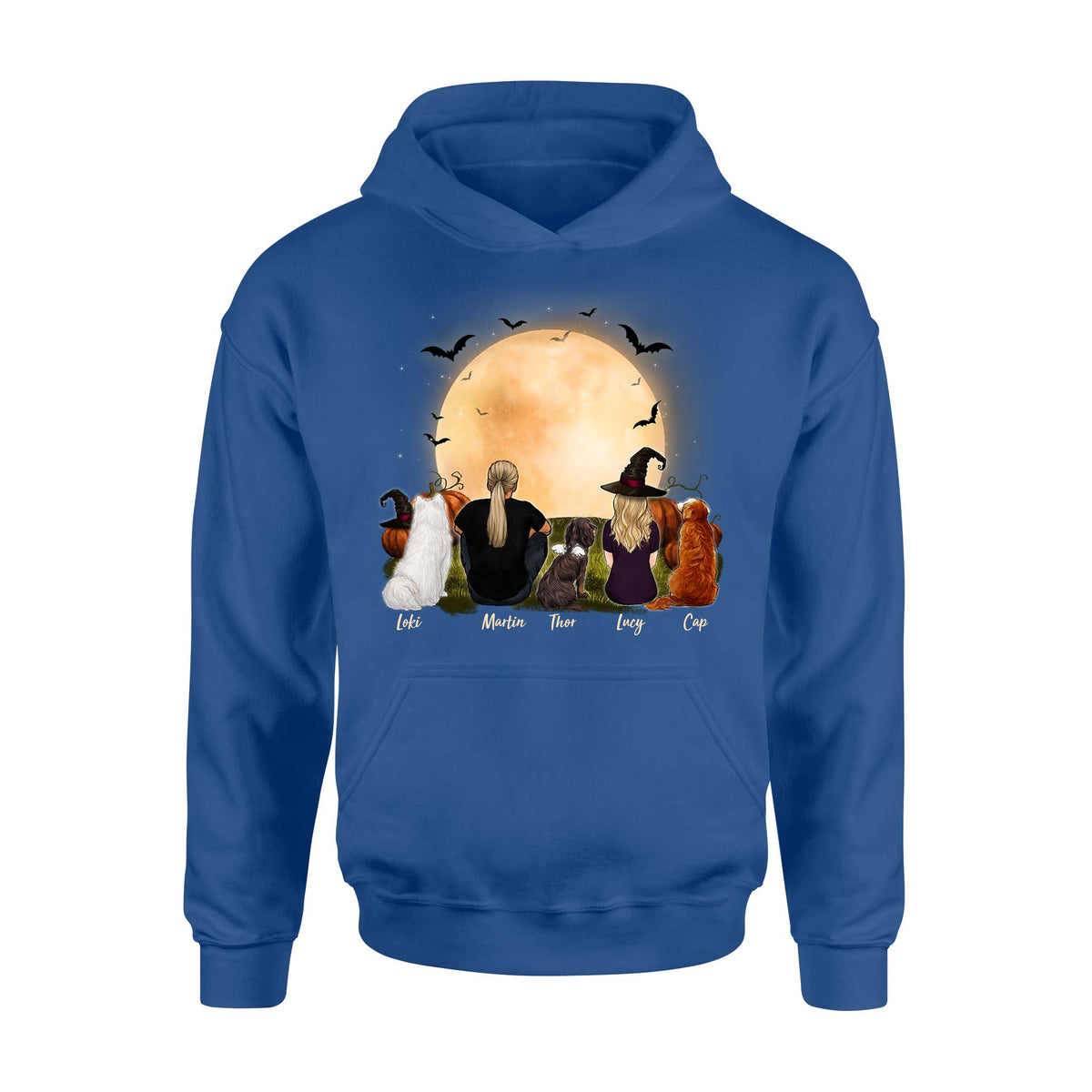 dog and dog owner royal halloween hoodie gift for dog lovers