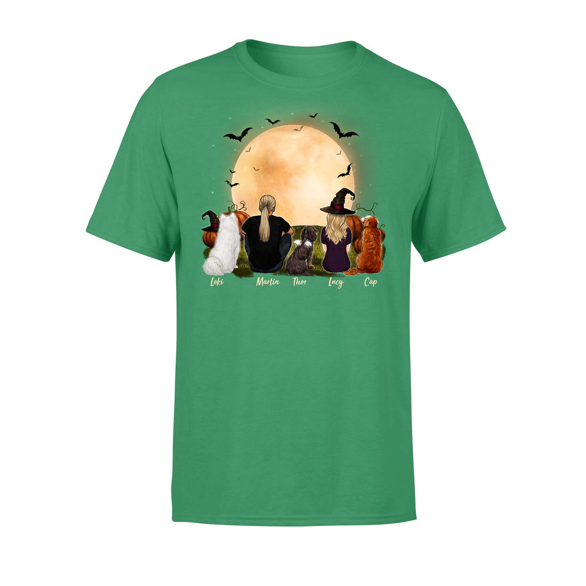 dog and dog owner kelly halloween t shirt gift for dog lovers