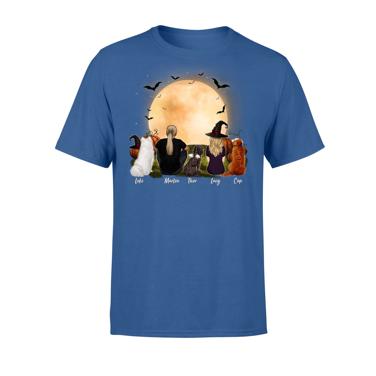 dog and dog owner royal halloween t shirt gift for dog lovers